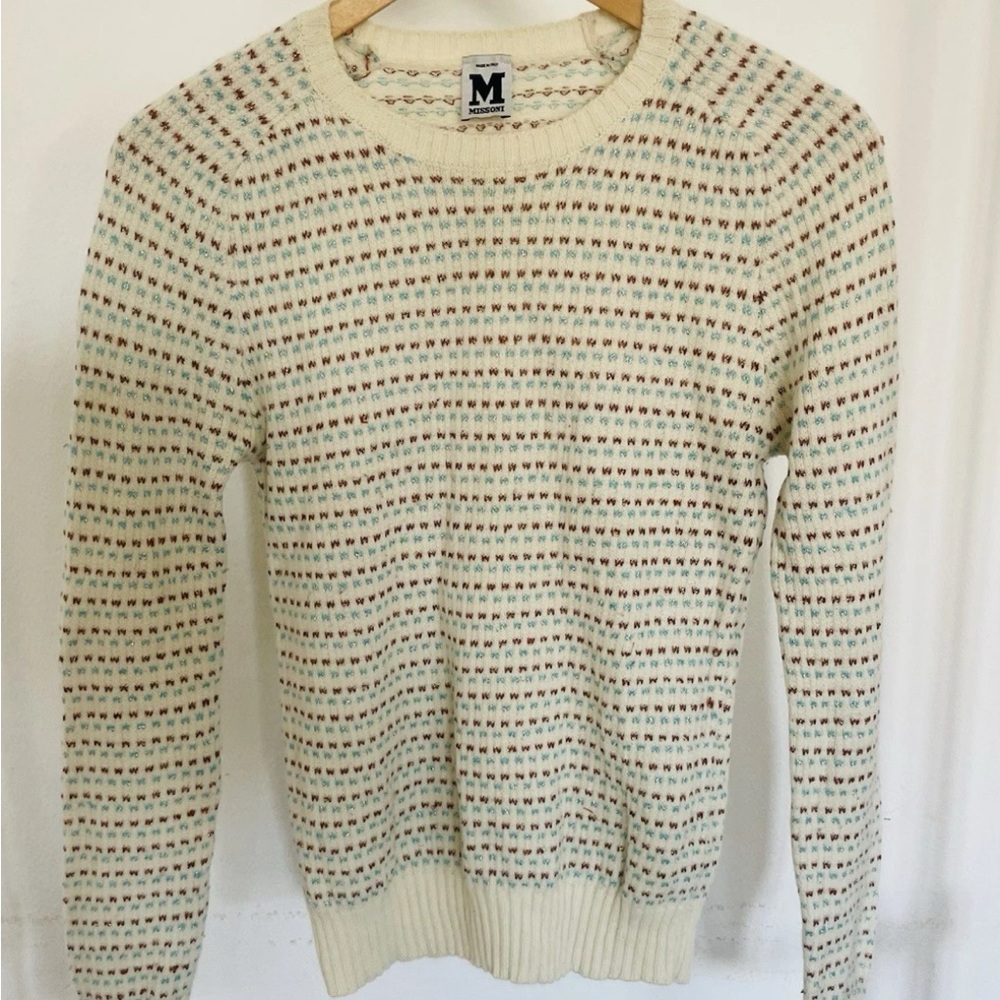 Missoni Ivory virgin wool sweater SZ 42/US 4-6 ITALY - Picture 2 of 7